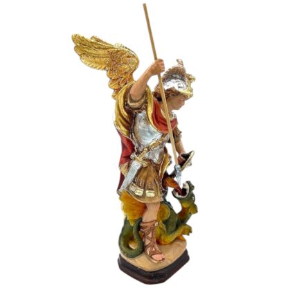 Statua San Giorgio in legno della Val Gardena cm. 20 - immagine 2