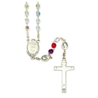 Rosario Divina Misericordia in cristallo mm. 6 con scatola - immagine 4
