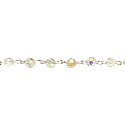 Bracciale decina rosario in cristallo mm. 6 vari colori - confezione da 6 pezzi - immagine 2